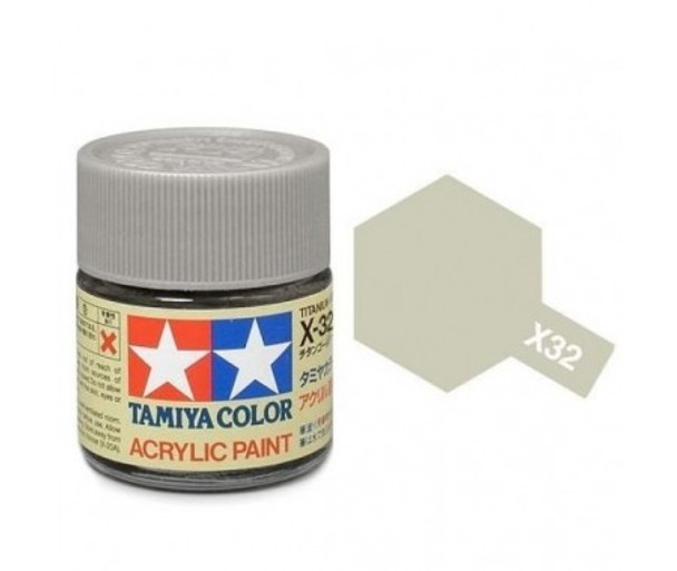 TAMX32 - Tamiya - Gloss Titanium Silver Acrylic - 10mL Bot tle
