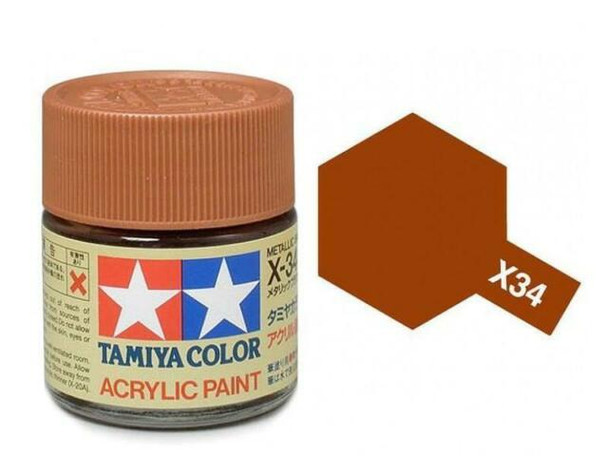 TAMX34 - Tamiya - Gloss Metallic Brown Acrylic - 10mL Bott le