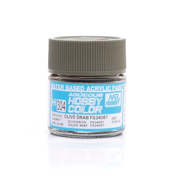 MRHH304 - Mr.Hobby Aqueous Olive Drab FS34087 - Acrylic - Semi Gloss