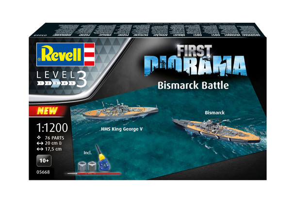 RAG05668 - Revell 1/1200 Bismarck Battle First Diorama Set