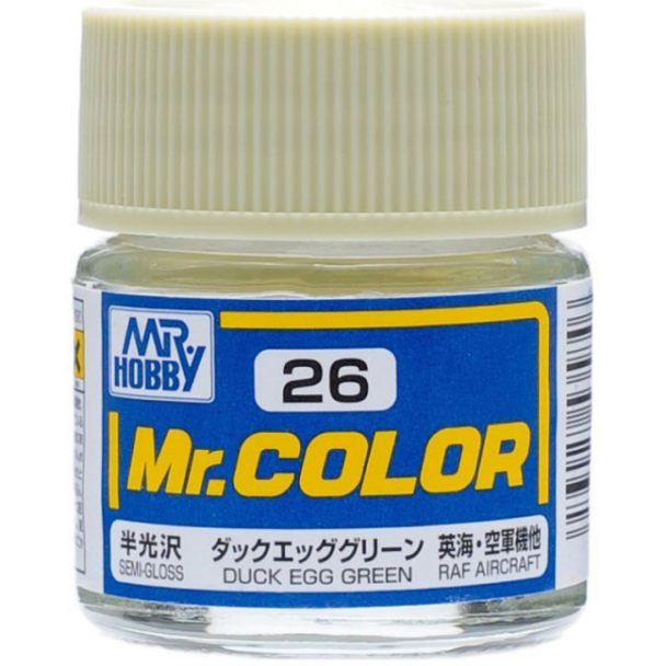 MRHC26 - Mr.Hobby Mr Color Semi Gloss Duck Egg Green - 10mL - Lacquer