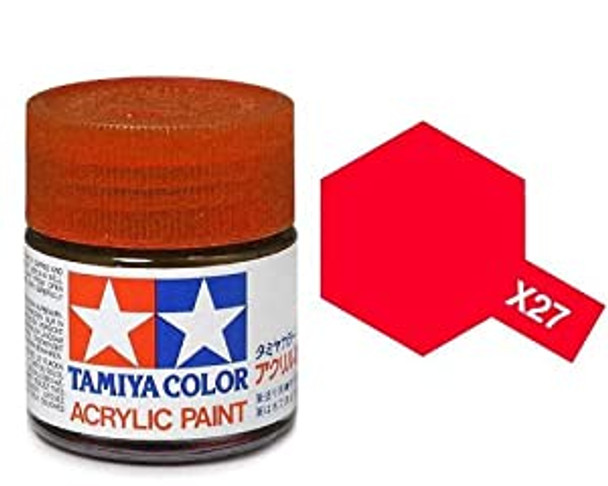 TAMX27 - Tamiya - Gloss Clear Red Acrylic - 10mL Bottle