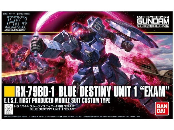 BAN5058268 - Bandai HG 1/144 Blue Destiny Unit 1 Exam