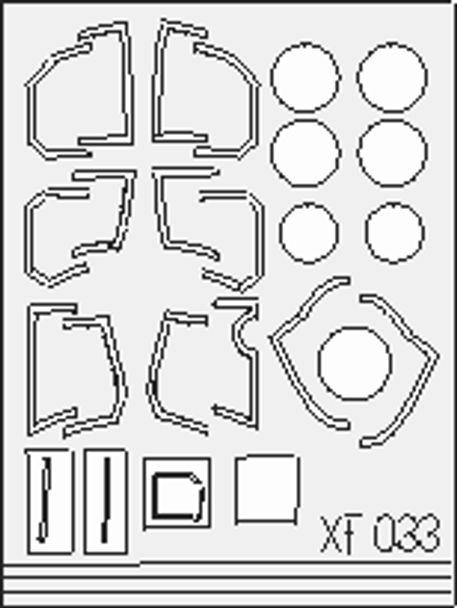 EDUXF033 - Eduard 1/48 He-219 UHU Mask - For Tamiya Kit