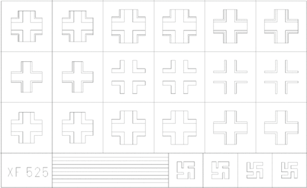 EDUXF525 - Eduard 1/48 Fw-190 National Insignia