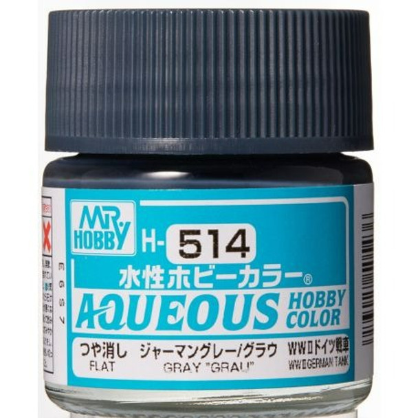 MRHH515 - Mr. Hobby Aqueous Faded Gray Blassgrau [WWII German Tank] - 10mL - Acrylic