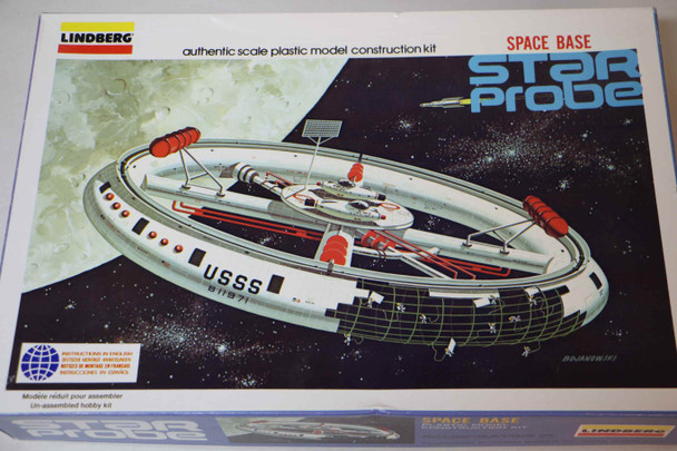 LIN1148 - Lindberg 1/350 Star Probe Space Base Plastic Model Construction Kit - WWWEB10107331