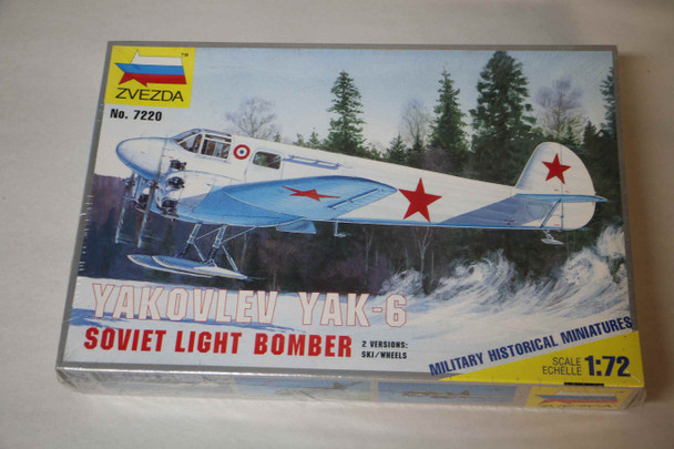 ZVE7220 - Zvezda 1/72 Yakovlev YAK-6 Soviet Light Bomber - WWWEB10107382