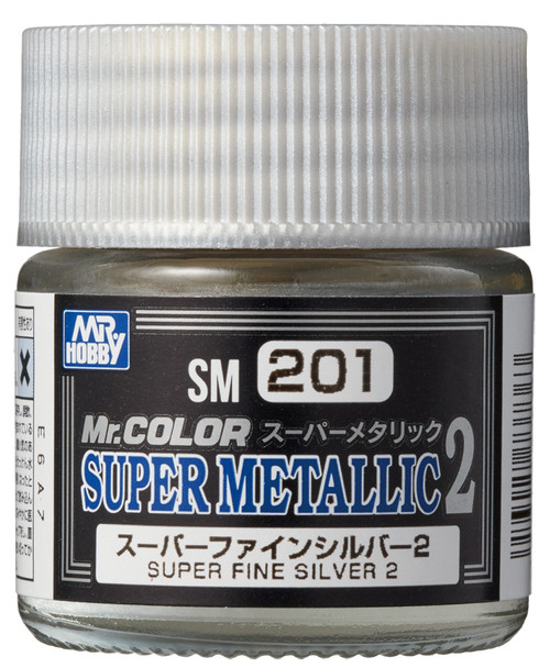 MRHSM206 - Mr. Hobby Mr Color Super Metallic: Super Chrome Silver 2 - 10ml - Lacquer
