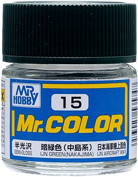 MRHC15 - Mr. Hobby Mr Color Semi Gloss IJN Green (Nakajima) - 10mL - Lacquer