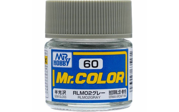 MRHC60 - Mr. Hobby Mr Color Semi Gloss RLM02 Gray - 10ml - Lacquer
