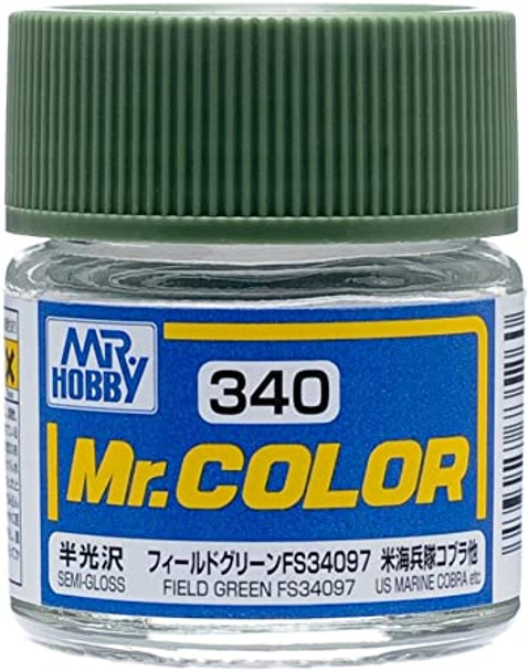 MRHC340 - Mr.Hobby Mr Color Semi Gloss Field Green FS34097 - 10ml - Lacquer