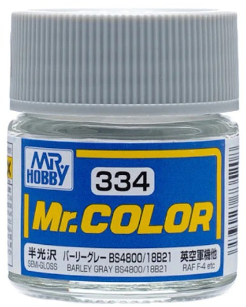 MRHC334 - Mr. Hobby Mr Color Barley Gray BS4800/18B21 (Semi-Gloss/Aircraft) 10ml
