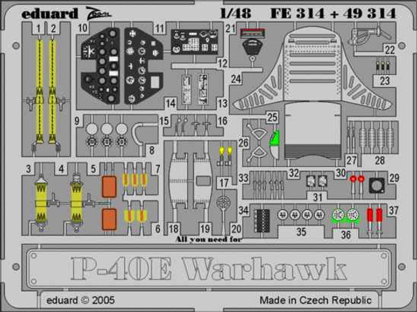 EDUFE314 - Eduard 1/48 P-40E Warhawk (HAS)