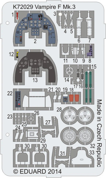 MPMK72029 - MPM 1/72 Vampire F Mk.3