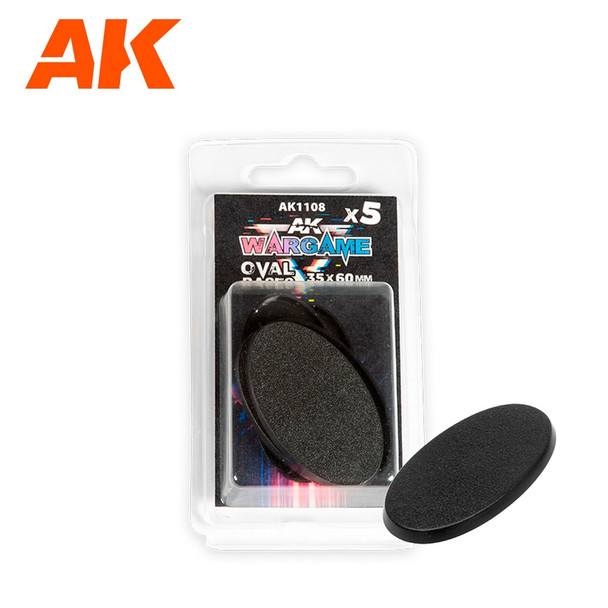 AKI1108 - AK Interactive Wargame Oval Bases 35x60mm (5pcs)