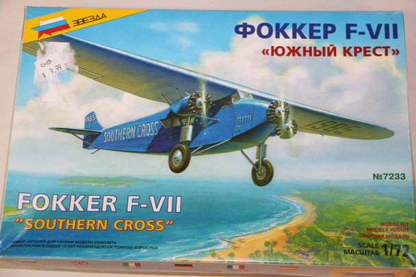 ZVE7233 - Zvezda 1/72 Fokker F-VII Southern Cross - WWWEB10109144