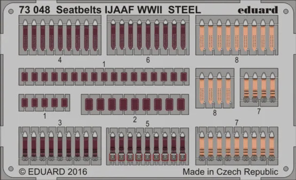 EDU73048 - Eduard 1/72 IJAAF Seatbelts - Steel