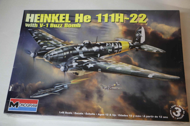 MON85-5530 - Monogram 1/48 He 111 H-22 with V-1 Buzz Bomb - WWWEB10109817