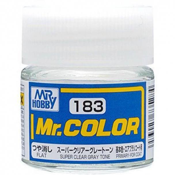 MRHC183 - Mr.Hobby Mr Color Flat Super Clear Gray Tone - 10 mL - Lacquer