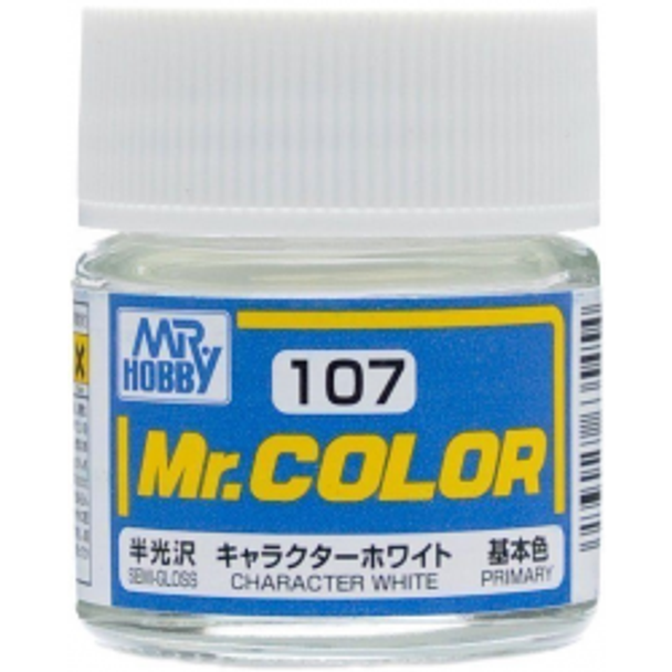 MRHC107 - MR.Hobby Mr Color Character White (Semi-Gloss/Primary) 10ml