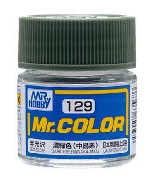 MRHC129 - Mr.Hobby Mr Color Semi Gloss Dark Green (Nakajima) - 10mL - Lacquer