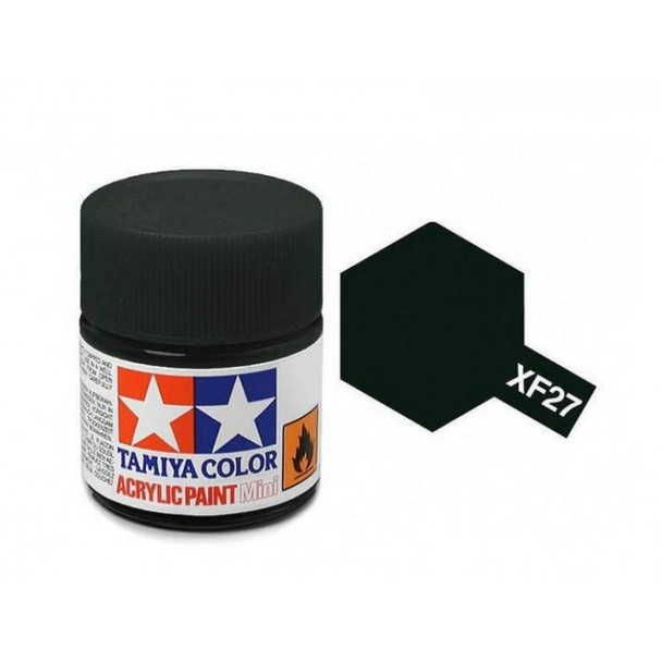 TAMXF27 - Tamiya - Flat Black Green Acrylic - 10mL Bottle