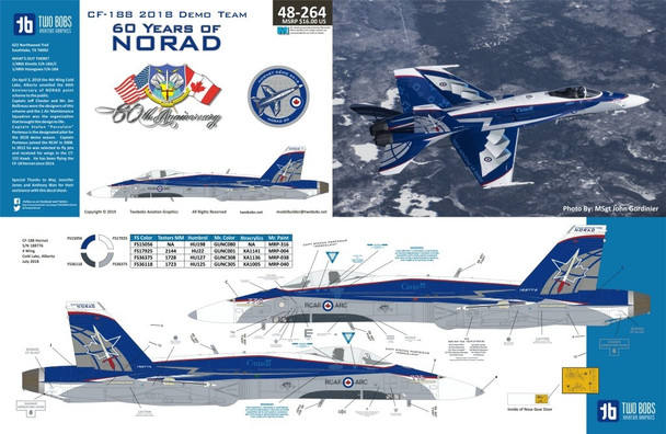 Two Bobs 1/48 CF-188 2018 Demo 60 Years of NORAD