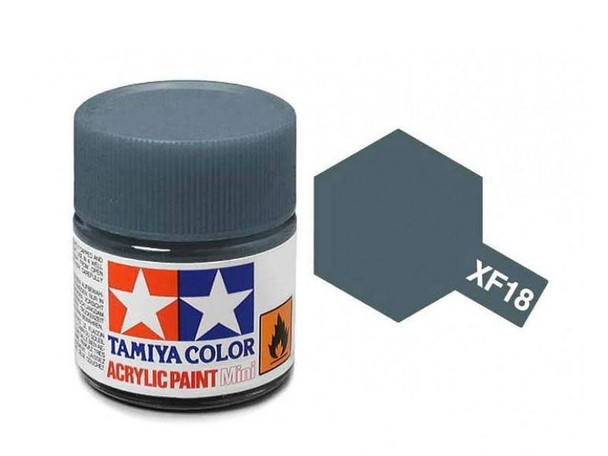 TAMXF18 - Tamiya - Flat Medium Blue Acrylic - 10mL Bottle