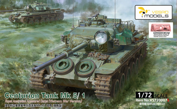 Vespid Models 1/72 Centurion Tank Mk5/1 Royal Australian Armoured Corps (Vietnam War Version) Deluxe Edition