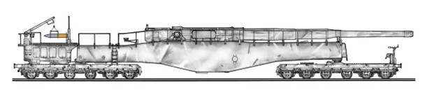Hasegawa 1/72 German Railway Gun K5(E) Leopold "Winter Camouflage" With figure