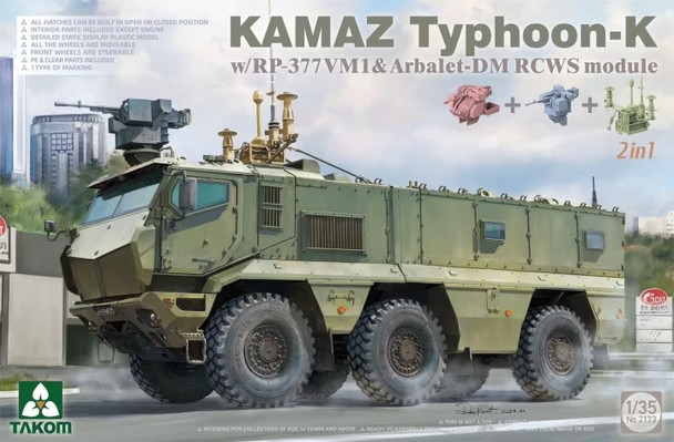 Takom 1/35 KamAZ Typhoon K with RP377VM1 and RCWS