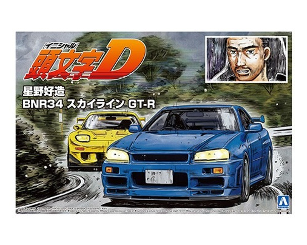 Aoshima 1/24 Initial D Hoshino Kozo BNR34 Skyline GT-R