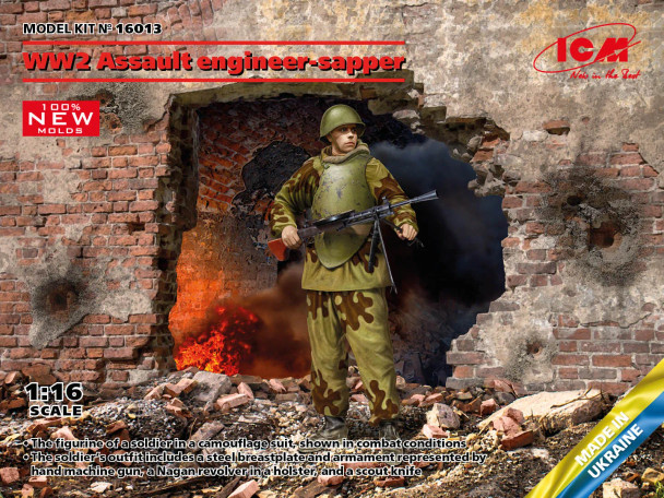 ICM 1/16 WW2 Soviet assault engineer-sapper (100% new molds)