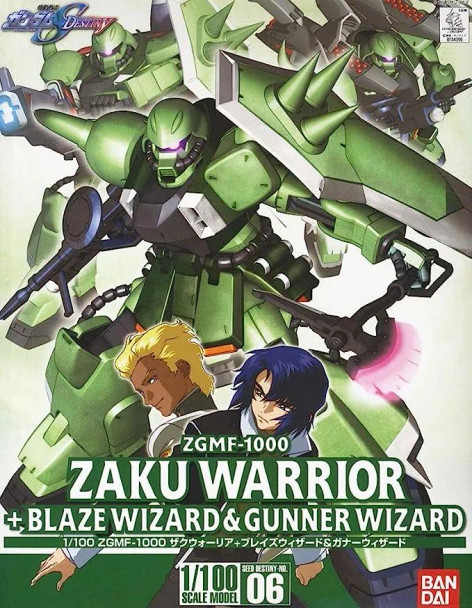 Bandai HGCE 1/100 #06 Zaku Warrior + Blaze Wizard & Gunner Wizard