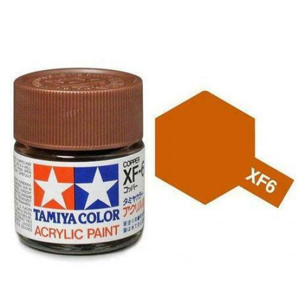 TAMXF6 - Tamiya - Flat Copper Acrylic - 10mL Bottle