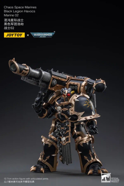 Joytoy Warhammer 40K Chaos Space Marines: Black Legion Havoc Marine 02