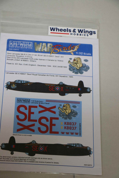 Warbirds Decals 1/32 Avro Lancaster KW132072