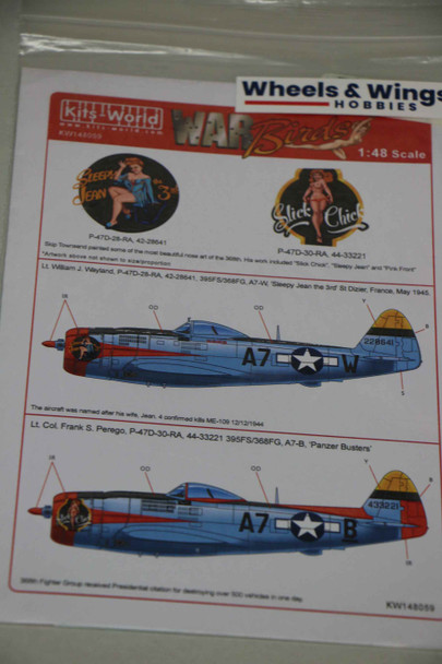 Warbirds Decals 1/48 P-47D Thunderbolt KW148059