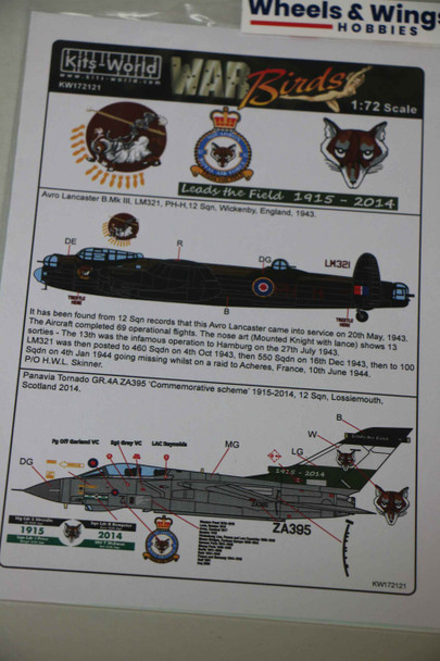 Warbirds Decals 1/72 12 Squadron Leads the Field KW172121