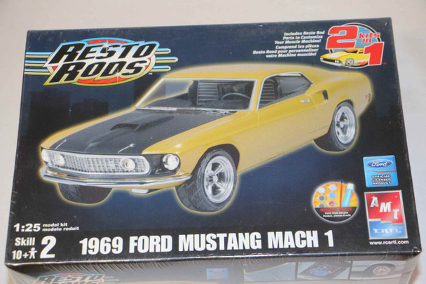 AMT38598 - AMT 1/25 1969 Ford Mustang Mach 1 Resto Rods