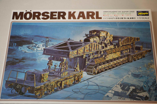 HASMB-032 - Hasegawa 1/72 German 600mm Morser Karl ON RAILWAY CARRIER