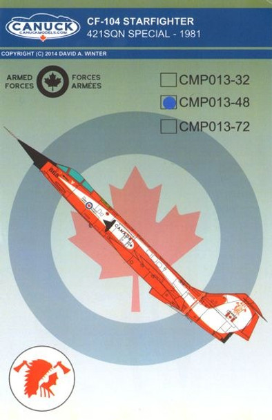 CMP013-48 - Canuck Models 1/48 CF-104 Starfighter 421SQN Special - 1981