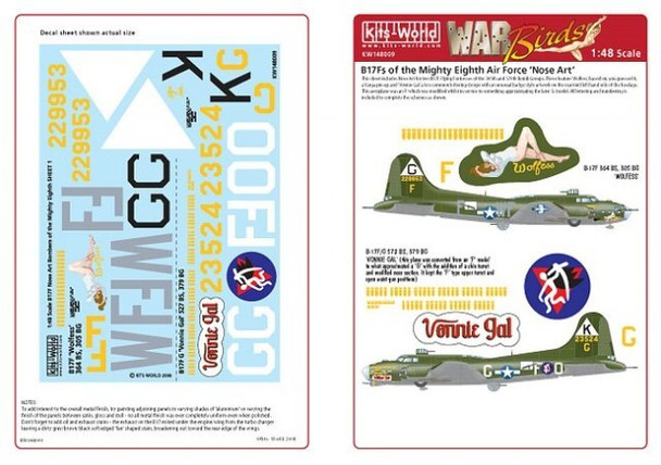 KWMKW148009 - Kits World 1/48 War Birds B-17F Flying Fortress