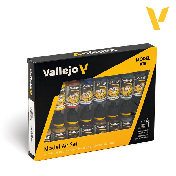 VLJ71178 - Vallejo Basic Colours Paint Set 16pcs