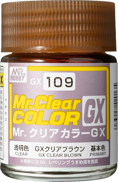 MRHGX109 - Mr. Hobby - Mr. Color GX 109 Clear Brown 18ml