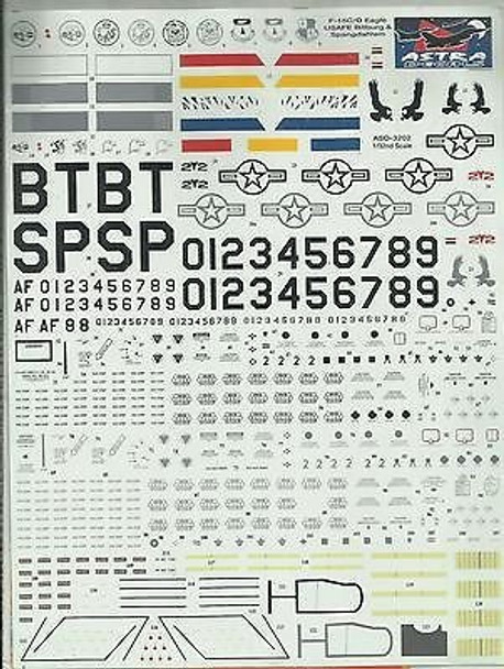 ASD3202 - Astra Decals 1/32  USAFE F-15C Spangdahlem/ Bitburg