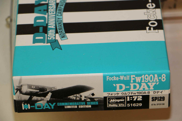 HAS51629 - Hasegawa 1/72 Focke-Wulf Fw190A-8 'D-Day'  PREOWNED118848 HAS51629 - Hasegawa 1/72 Focke-Wulf Fw190A-8 'D-Day'  PREOWNED118848