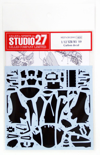 STUCD12001 - Studio27  1/12 Yzr-M1 09 Carbon Decal
