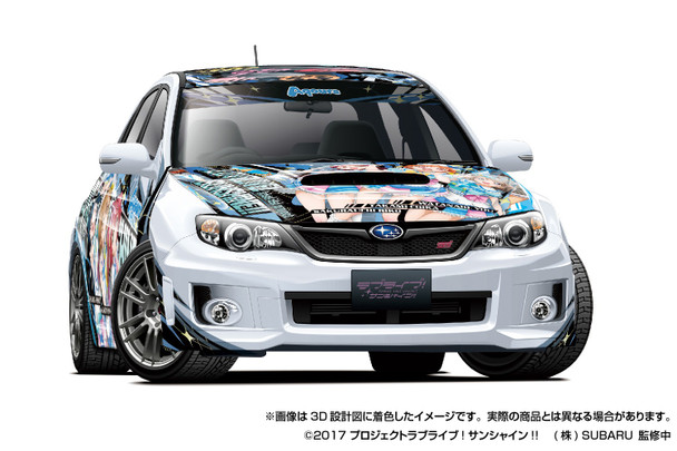 AOS06876 - Aoshima 1/24 Subaru GRB Impreza WRX STI '10 Japanese Animation Wrapping Car "Itasha" #2, LoveLive! Sunshine!!